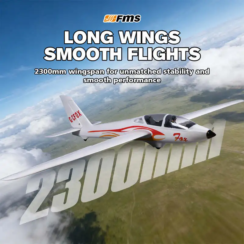 FMS 2320mm Super Large Wingspan FOX V2 Glider Model Aircraft Electric Remote Control Aircraft Fixed Wing Foam Aircraft Remote
FMS 2320mm Super Large Wingspan FOX V2 Glider Model Aircraft Electric Remote Control Aircraft Fixed Wing Foam Aircraft Remote