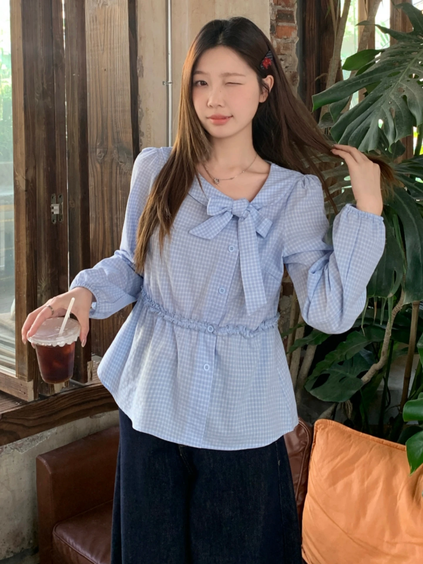 Slimming Plaid Long Sleeve Base Shirt Women Spring Autumn plus Size Knot Top Fashionable Small Shirt Commute Style
Slimming Plaid Long Sleeve Base Shirt Women Spring Autumn plus Size Knot Top Fashionable Small Shirt Commute Style