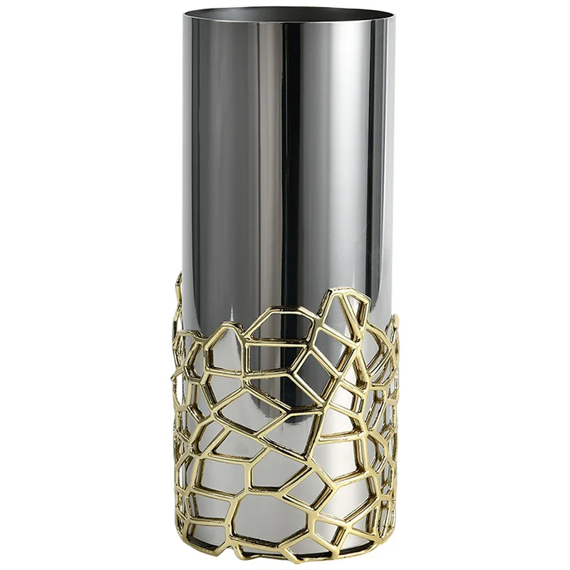 Modern metal stainless steel cylindrical vase light luxury style indoor living room dining table entrance TV cabinet flower
Modern metal stainless steel cylindrical vase light luxury style indoor living room dining table entrance TV cabinet flower