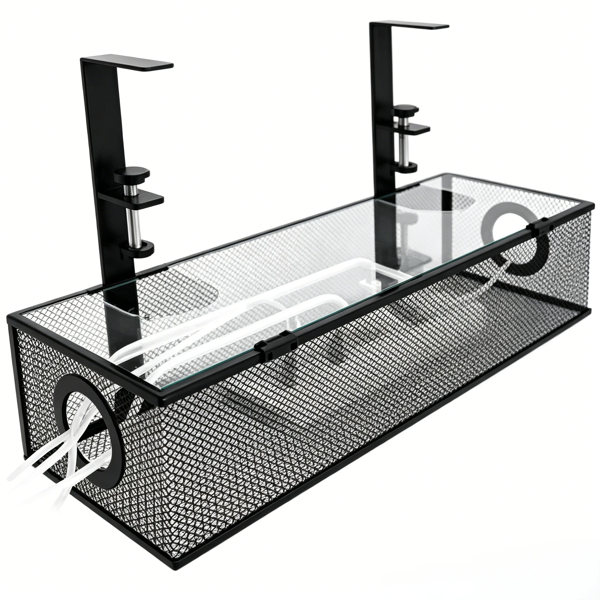 Under Desk Cable Management Tray, Black 1 Pack, Thin Steel Cord Organizer, No Drill Clamp Mount, Wire Management for Office Desk
Under Desk Cable Management Tray, Black 1 Pack, Thin Steel Cord Organizer, No Drill Clamp Mount, Wire Management for Office Desk