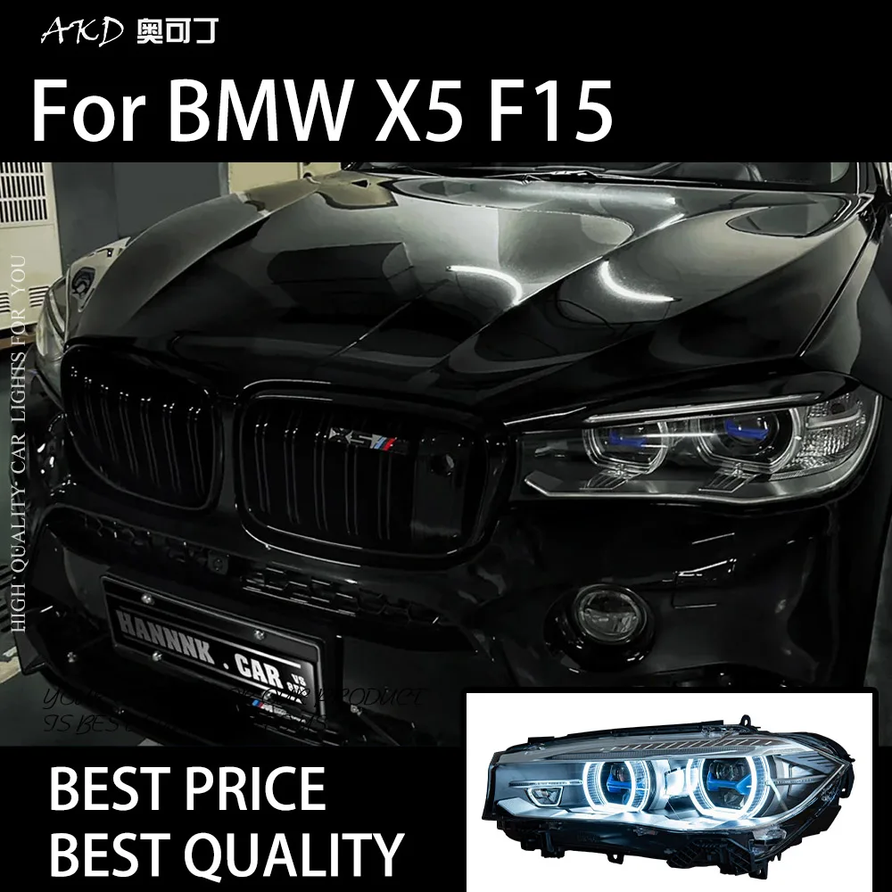 Автомобильные фары для BMW X5 F15 2014-2018, светодиодные автомобильные фары в сборе, обновленный дизайн с высокой настройкой, аксессуары для лазерных ламп
Автомобильные фары для BMW X5 F15 2014-2018, светодиодные автомобильные фары в сборе, обновленный дизайн с высокой настройкой, аксессуары для лазерных ламп