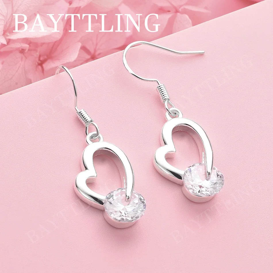 Luxurious 925 Sterling Silver Exquisite Heart Shape Zirconia Earrings for Women Fashion Wedding Gift Accessories Jewelry
Luxurious 925 Sterling Silver Exquisite Heart Shape Zirconia Earrings for Women Fashion Wedding Gift Accessories Jewelry