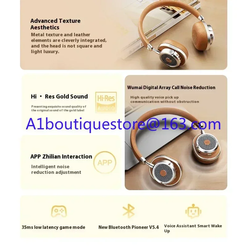 iKF Rona Headphones Retro Wireless Bluetooth Active Noise Cancelling Ear-Protecting Headset Rock Metal Bass-Heavy Stereo Headset
iKF Rona Headphones Retro Wireless Bluetooth Active Noise Cancelling Ear-Protecting Headset Rock Metal Bass-Heavy Stereo Headset