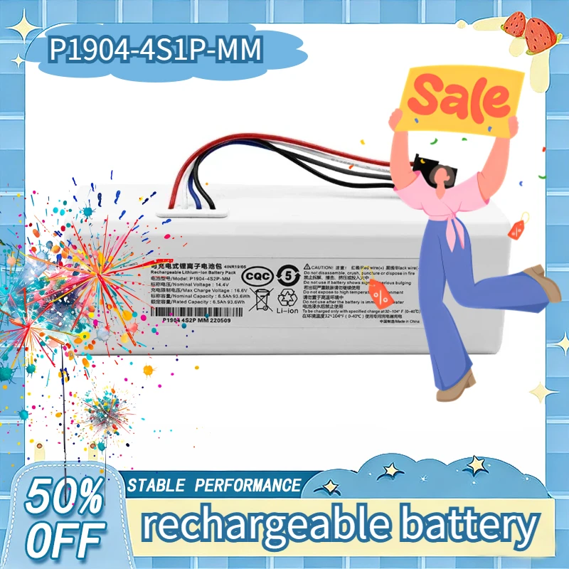 14.4V 5200mAh Battery Compatible with Xiaomi Mijia 1C STYTJ01ZHM P1904-4S1P-MM Robot Vacuum Cleaner Accessories.
14.4V 5200mAh Battery Compatible with Xiaomi Mijia 1C STYTJ01ZHM P1904-4S1P-MM Robot Vacuum Cleaner Accessories.