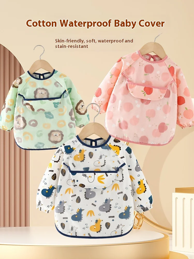 Детский комбинезон на весну и осень, хлопковая одежда с длинными рукавами, непромокаемая, детская одежда, фартук, детские нагрудники
Детский комбинезон на весну и осень, хлопковая одежда с длинными рукавами, непромокаемая, детская одежда, фартук, детские нагрудники