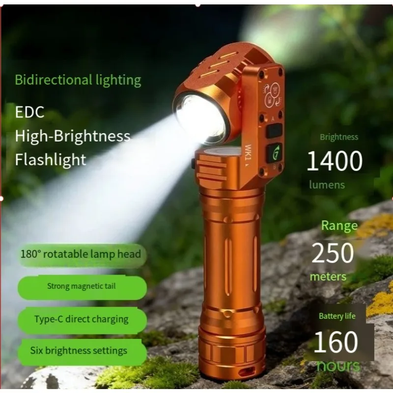 WK1 Dual Lighting Flashlight Magnetic Strong Long Range Torch Outdoor Portable Rotary Lighting Maintenance Inspection Flashlight
WK1 Dual Lighting Flashlight Magnetic Strong Long Range Torch Outdoor Portable Rotary Lighting Maintenance Inspection Flashlight