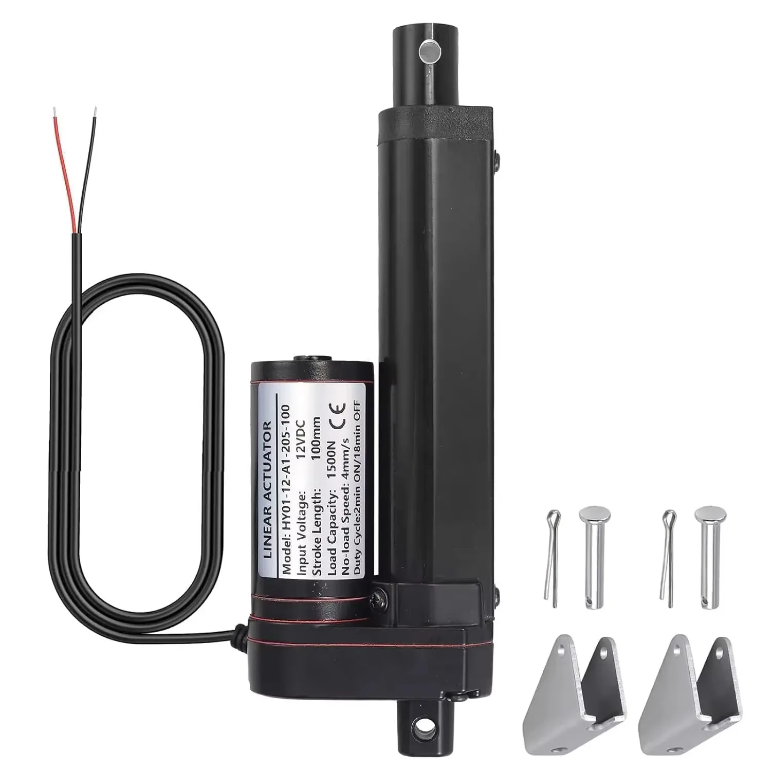 DC 12V 1500N 100mm Linear Actuator Motor Aluminum Alloy IP54 Waterproof with 2pcs Stents for Auto Car RV Electric Door Opener
DC 12V 1500N 100mm Linear Actuator Motor Aluminum Alloy IP54 Waterproof with 2pcs Stents for Auto Car RV Electric Door Opener