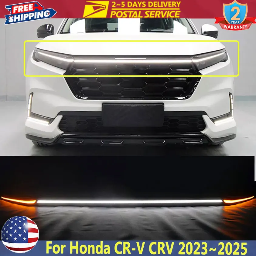 Автомобильные DRL дневные ходовые фары для Honda CRV CR-V 2023 ~ 2025 передняя решетка светодиодные дневные ходовые огни поворота
Автомобильные DRL дневные ходовые фары для Honda CRV CR-V 2023 ~ 2025 передняя решетка светодиодные дневные ходовые огни поворота