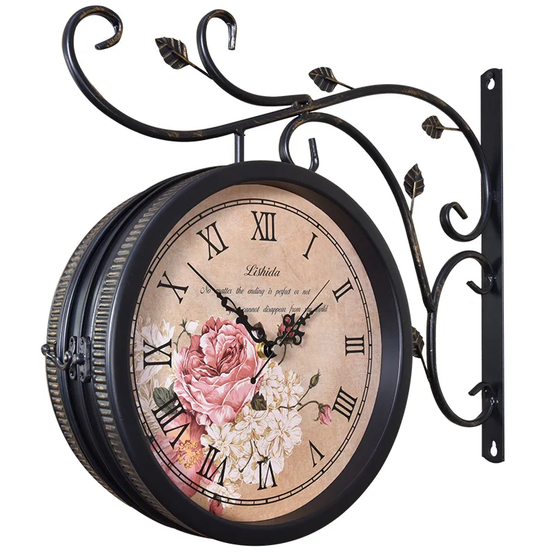 Nordic Double Sided Wall Clock Metal Creative Living Room Retro Wall Clocks Home Decor Vintage Nordic Horloge Room Decor FY50YH
Nordic Double Sided Wall Clock Metal Creative Living Room Retro Wall Clocks Home Decor Vintage Nordic Horloge Room Decor FY50YH