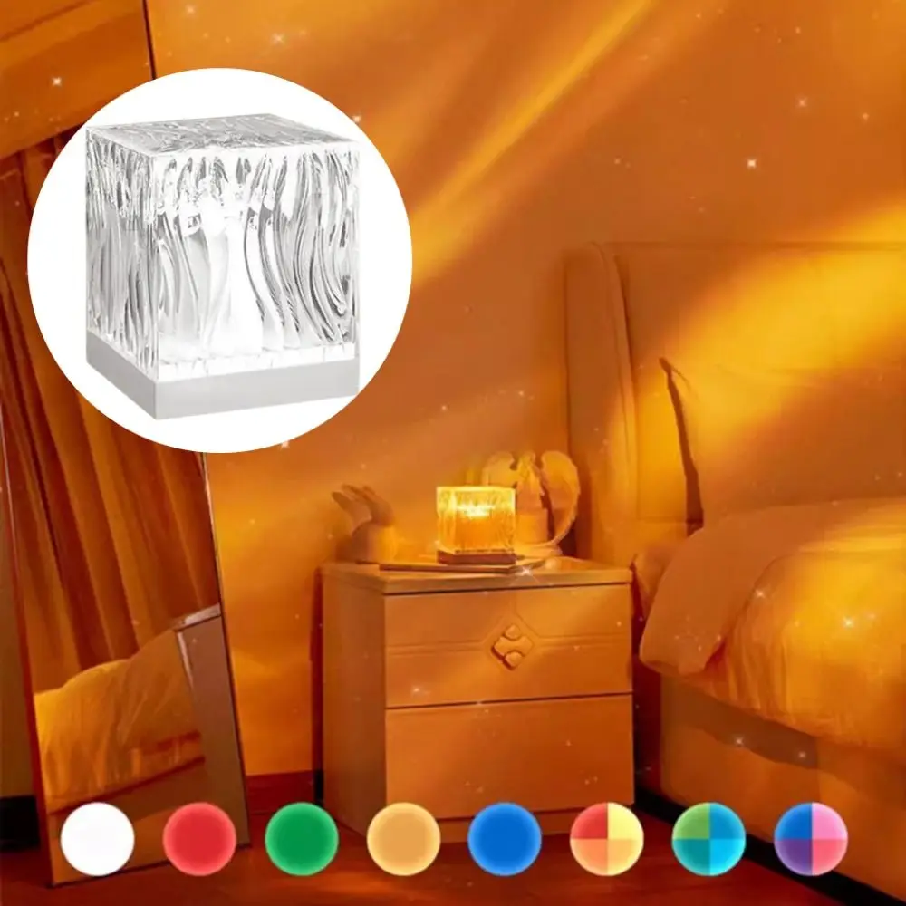 16 Colors Light Ocean Waves Projector Light Dynamic Wave Effect USB Water Ripple Crystal Lamp Cube Auto Rotate
16 Colors Light Ocean Waves Projector Light Dynamic Wave Effect USB Water Ripple Crystal Lamp Cube Auto Rotate