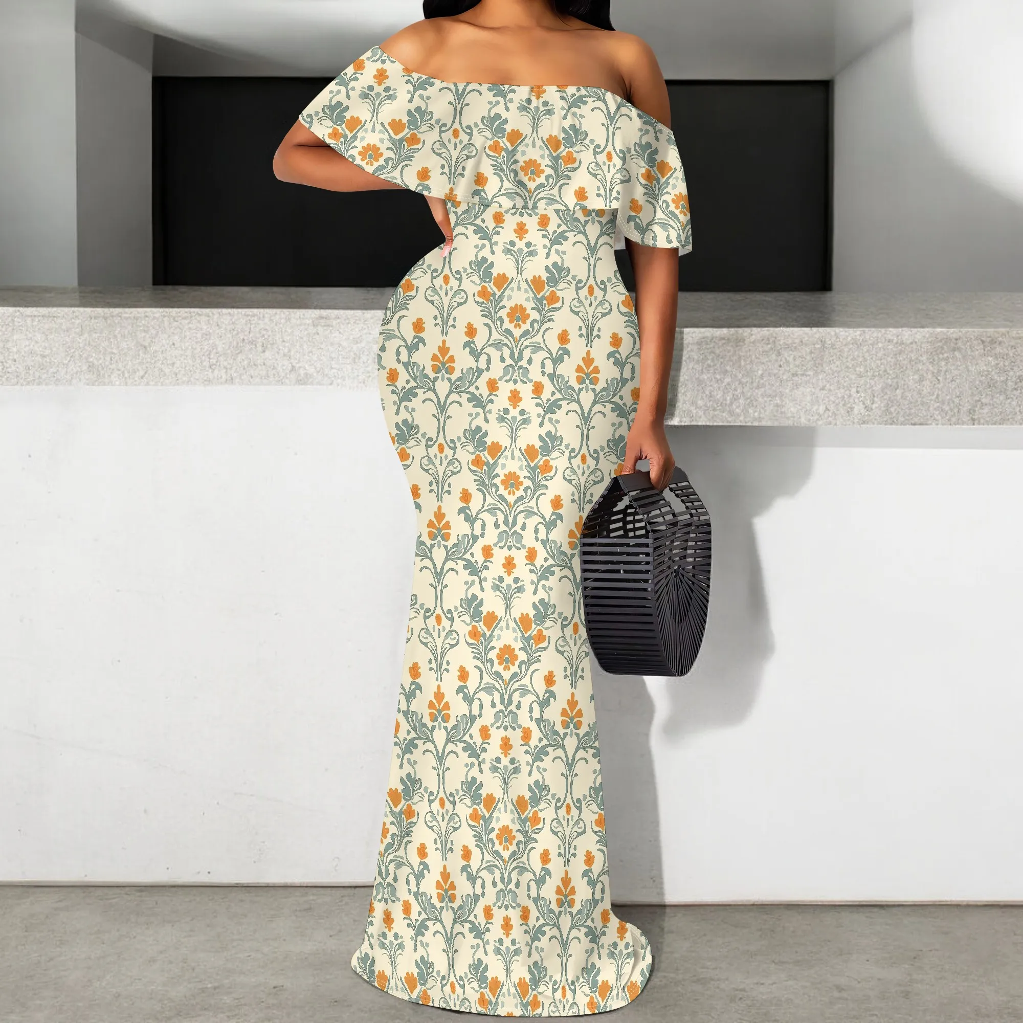 Afrocentric Off-Shoulder Floral Print Maxi Dress Plus Size Women's S-3XL for Summer Party or Garden Event
Afrocentric Off-Shoulder Floral Print Maxi Dress Plus Size Women's S-3XL for Summer Party or Garden Event