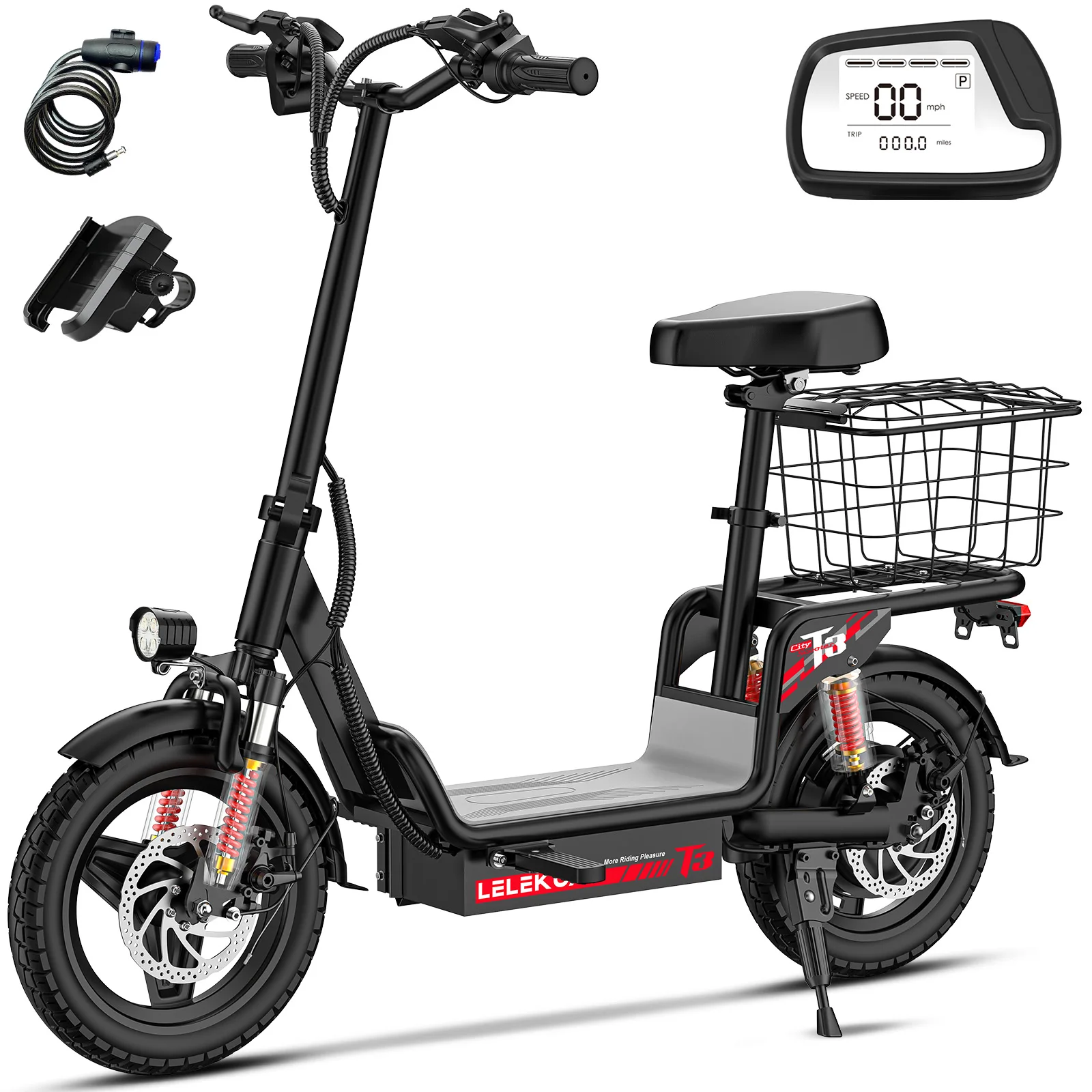 Electric Scooter for Adults Teens, Heavy Duty Escooter with Seat – 330 LBS Capacity, 26MPH, 25-Mile Range, 500W Motor, Dual Susp
Electric Scooter for Adults Teens, Heavy Duty Escooter with Seat – 330 LBS Capacity, 26MPH, 25-Mile Range, 500W Motor, Dual Susp