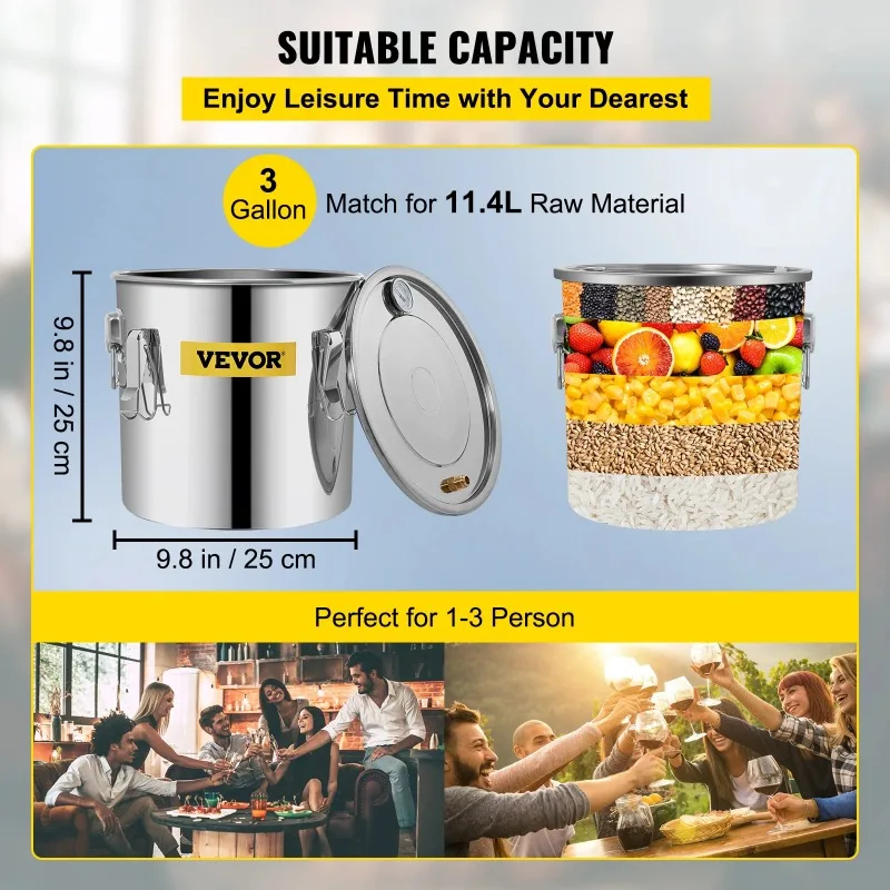 【Premium】SucceBuy 12L 20L 30L 50L Brewing Distiller DIY Moonshine Apparatus Stainless Steel Still Whisky Beer Brandy Home Use
【Premium】SucceBuy 12L 20L 30L 50L Brewing Distiller DIY Moonshine Apparatus Stainless Steel Still Whisky Beer Brandy Home Use