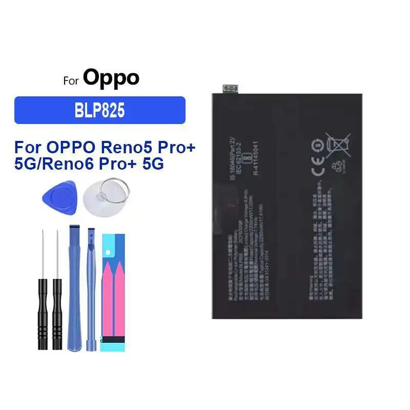 Аккумулятор мобильного телефона BLP825 4500 мАч для Oppo Reno5 Pro+ 5G Reno6 Pro+ 5G
Аккумулятор мобильного телефона BLP825 4500 мАч для Oppo Reno5 Pro+ 5G Reno6 Pro+ 5G
