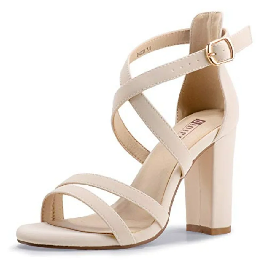 Women's Chunky High Heel Sandal Strappy Open Toe Ankle Strap Dress Shoes for Women Bridesmaid Ladies in Wedding Bridal Evening
Women's Chunky High Heel Sandal Strappy Open Toe Ankle Strap Dress Shoes for Women Bridesmaid Ladies in Wedding Bridal Evening