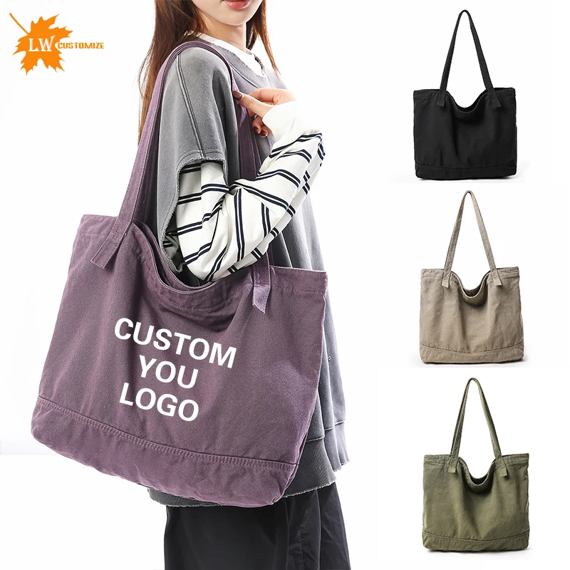 Custom Logo Large Capacity Shoulder Bag Korean Tote Bag Japanese Minimalist Washed Canvas Bag Women's Printed Pattern
Custom Logo Large Capacity Shoulder Bag Korean Tote Bag Japanese Minimalist Washed Canvas Bag Women's Printed Pattern