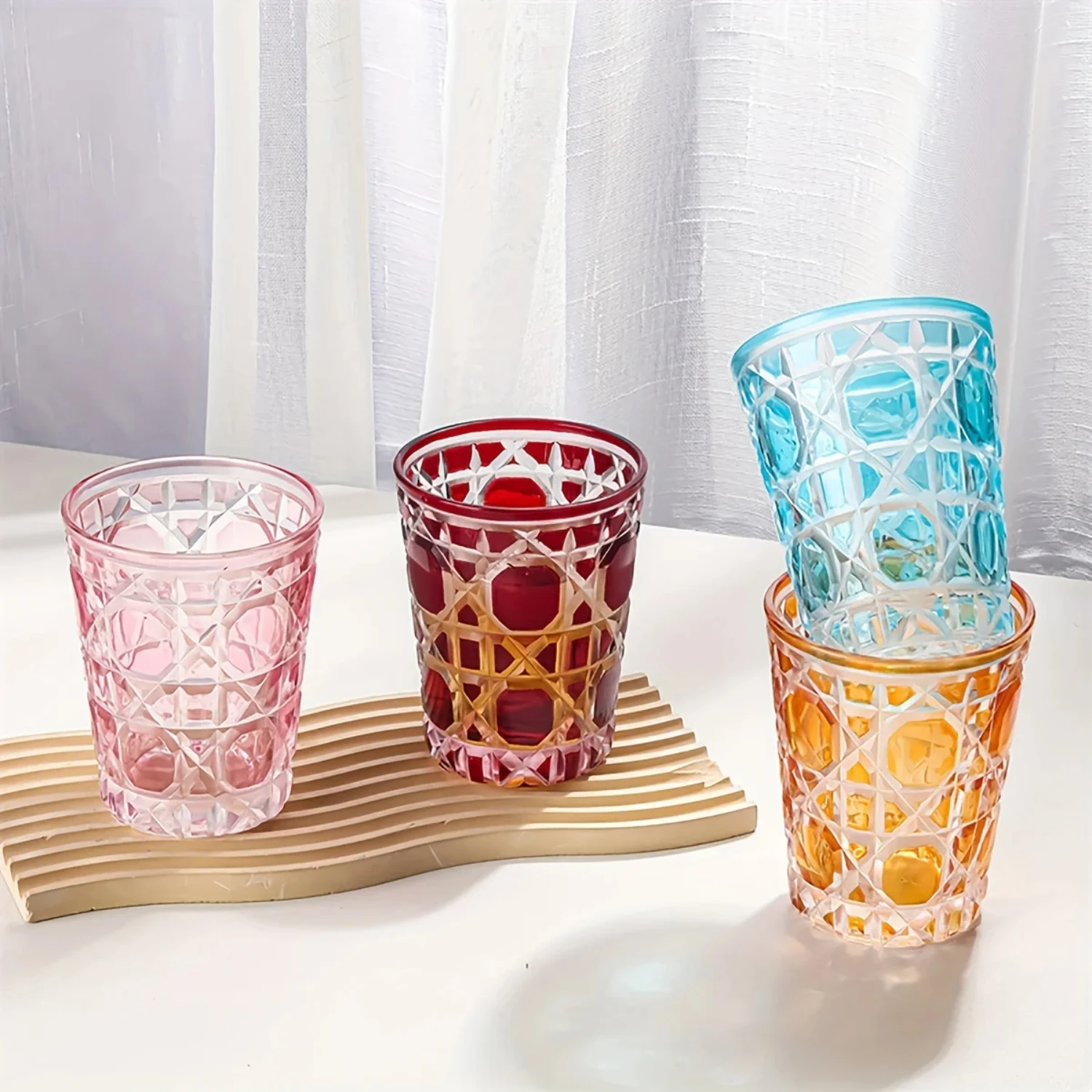 1pc 320ml Vintage Colorful Glass Embossed Water Cup Iced Coffee Cups Drinking Glasses Juice Milk Tea Summer Drinkware
1pc 320ml Vintage Colorful Glass Embossed Water Cup Iced Coffee Cups Drinking Glasses Juice Milk Tea Summer Drinkware