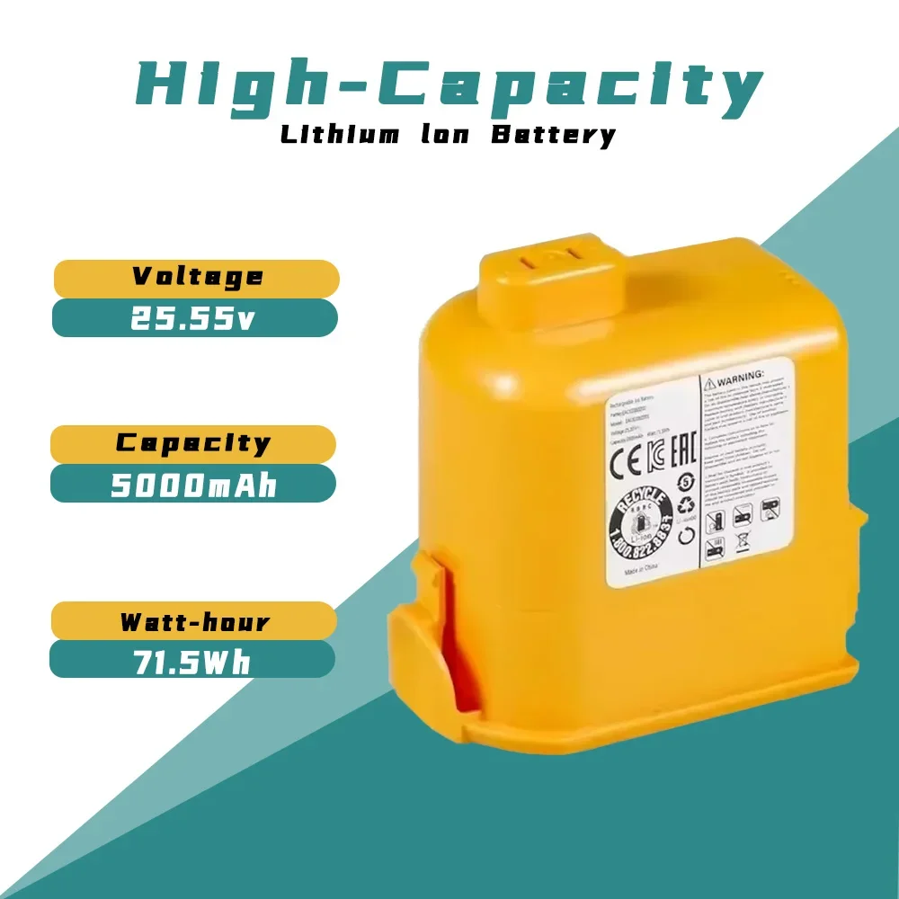 5000mAh Li-Ion Battery Pack for LG Cord Zero A9 Vacuum Cleaner, Compatible with EAC63758601 EAC63382201 MEV65921201
5000mAh Li-Ion Battery Pack for LG Cord Zero A9 Vacuum Cleaner, Compatible with EAC63758601 EAC63382201 MEV65921201
