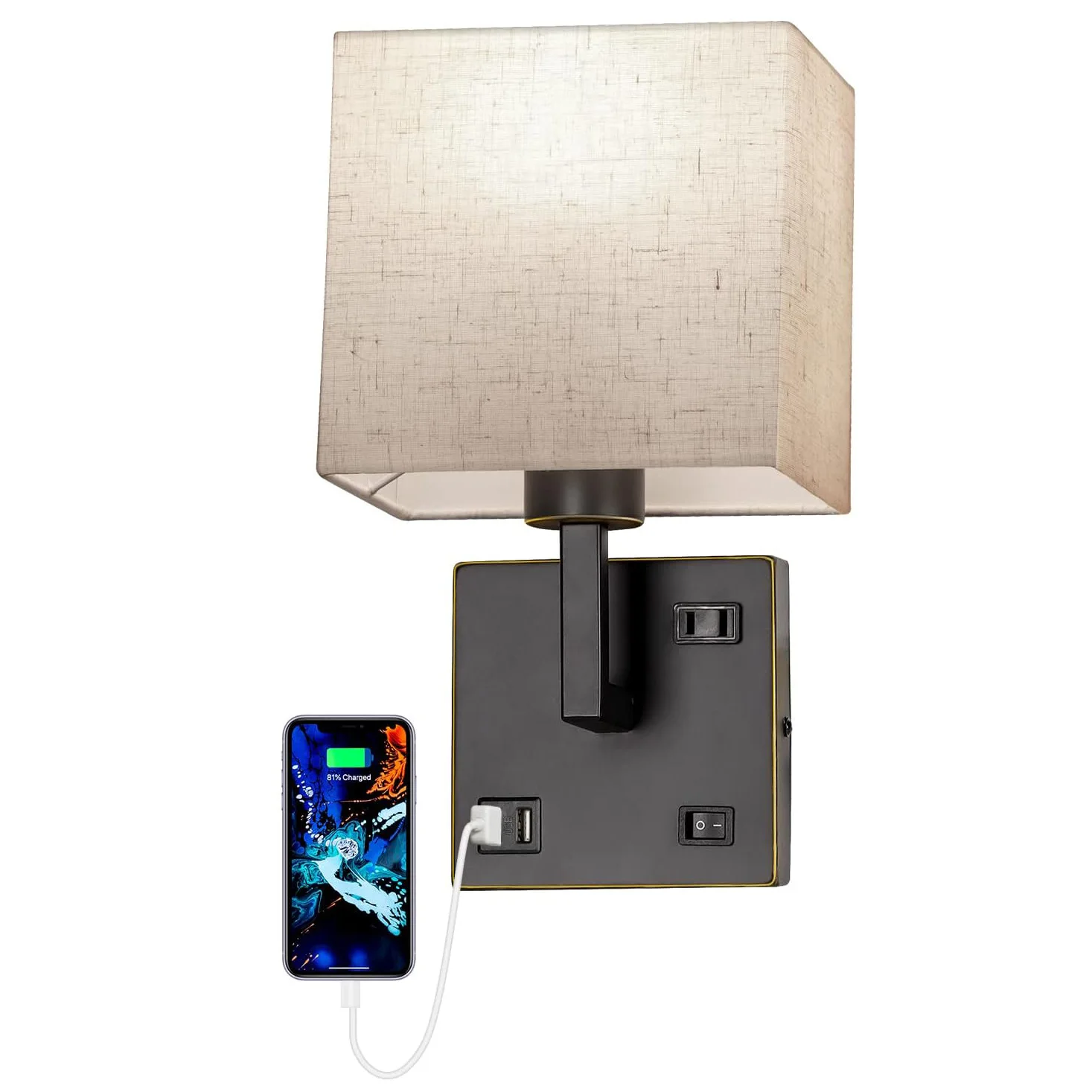 Elegant Fabric Linen Wall Lamp with USB Port for Hotel Bedside & Living Room Modern Design
Elegant Fabric Linen Wall Lamp with USB Port for Hotel Bedside & Living Room Modern Design