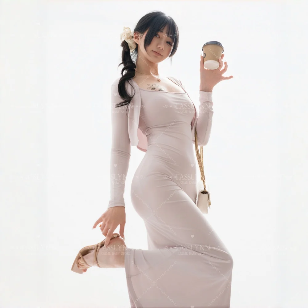 Women's 2‑Piece Outfit, Spaghetti Strap Mermaid Midi Dress with Long Sleeve Shrug Cardigan, Y2K Bodycon Casual Date Dress Set
Women's 2‑Piece Outfit, Spaghetti Strap Mermaid Midi Dress with Long Sleeve Shrug Cardigan, Y2K Bodycon Casual Date Dress Set