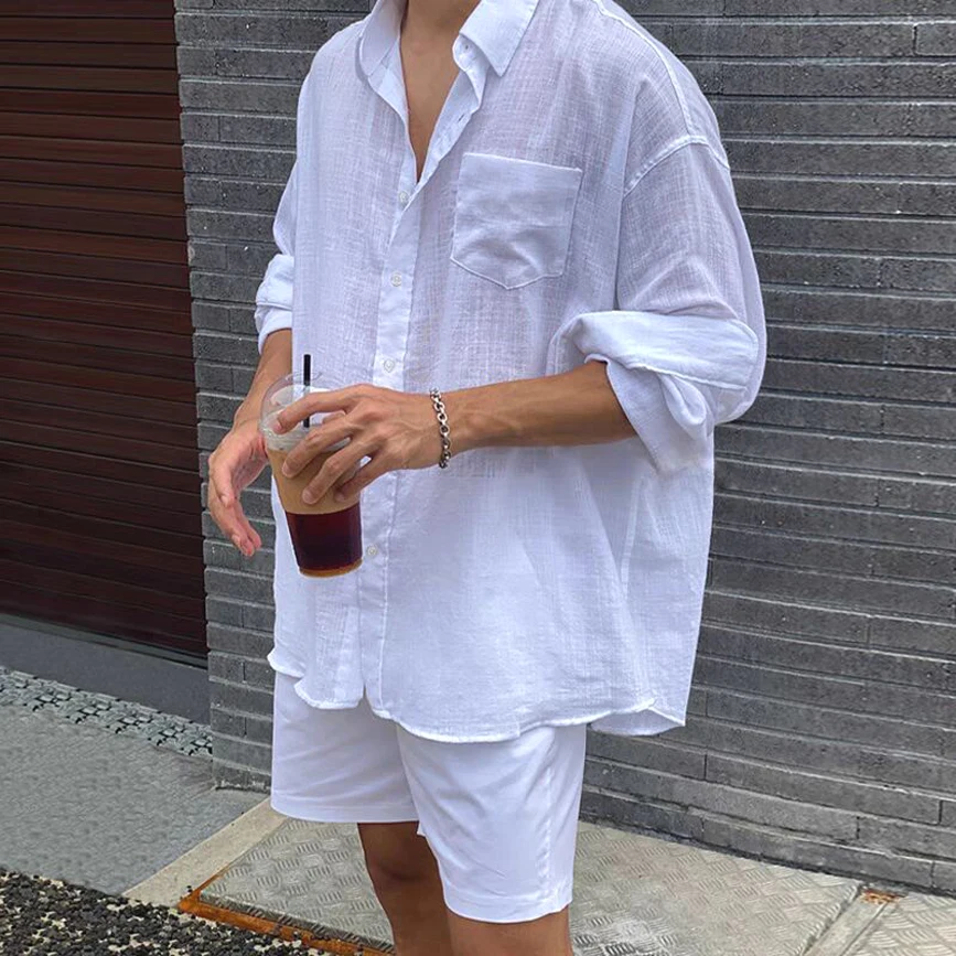 American Style Loose Fit Long Sleeve White Linen Men's Shirt Breathable Outdoor Sports Sun Protection Casual Fashion
American Style Loose Fit Long Sleeve White Linen Men's Shirt Breathable Outdoor Sports Sun Protection Casual Fashion
