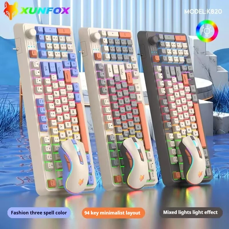 Xuanyin Fox K82 Membrane Gaming Keyboard And Mouse Set Wired Usb Rgb Backlit Custom Triple- Color Keycaps Compatible Pc Laptop
Xuanyin Fox K82 Membrane Gaming Keyboard And Mouse Set Wired Usb Rgb Backlit Custom Triple- Color Keycaps Compatible Pc Laptop