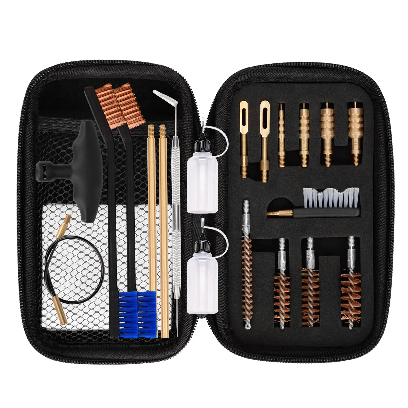 BOOSTEADY Universal Handgun Cleaning kit .22,.357,.38,9mm,.45 Caliber Pistol Cleaning Kit Bronze Bore Brush Brass Jag Adapter
BOOSTEADY Universal Handgun Cleaning kit .22,.357,.38,9mm,.45 Caliber Pistol Cleaning Kit Bronze Bore Brush Brass Jag Adapter