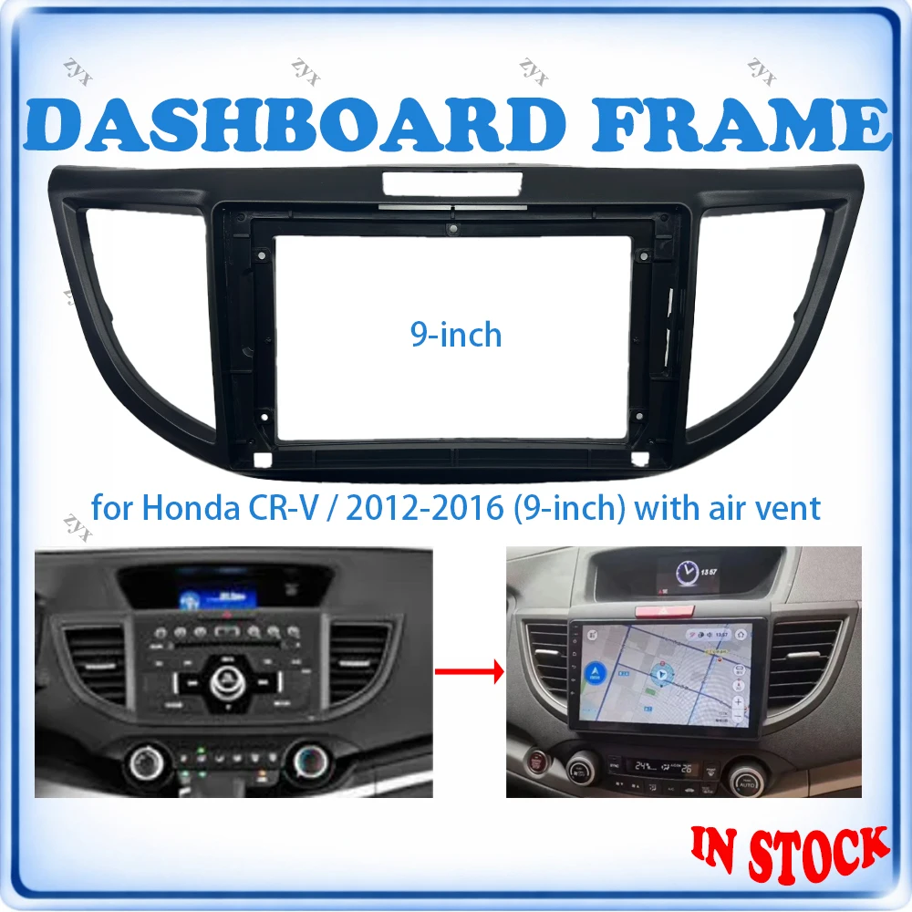 Car Radio Fascia Frame For Honda CR-V 2012 9 inch with Vents & Canbus & Wiring Harness Car Accessories Plug & Play
Car Radio Fascia Frame For Honda CR-V 2012 9 inch with Vents & Canbus & Wiring Harness Car Accessories Plug & Play