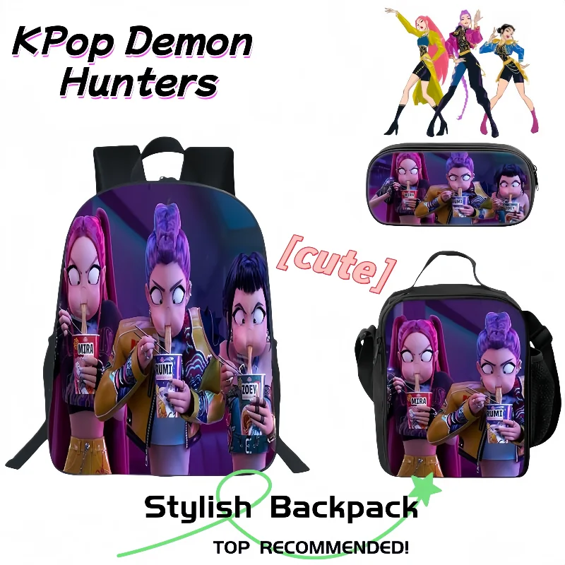 KPop Охотники на демонов Руми Мира Милый мультфильм Модный индивидуальный рюкзак, сумка для обеда, пенал, набор из трех предметов, подарок на день рождения
KPop Охотники на демонов Руми Мира Милый мультфильм Модный индивидуальный рюкзак, сумка для обеда, пенал, набор из трех предметов, подарок на день рождения