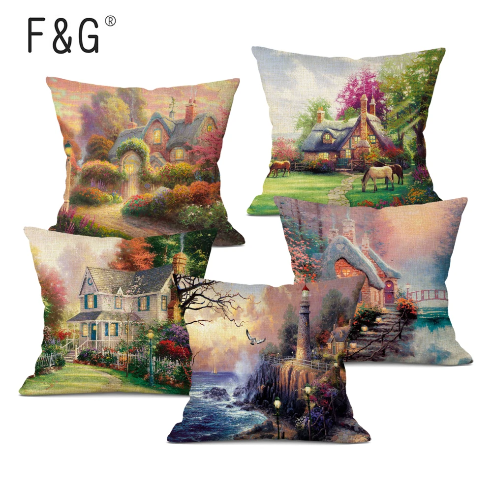 Thomas Art Style Dreamlike Countryside Scenic Oil Painting Cozy Cottage Flowers Home Art Pillow Case Linen Sofa Cushion Cover
Thomas Art Style Dreamlike Countryside Scenic Oil Painting Cozy Cottage Flowers Home Art Pillow Case Linen Sofa Cushion Cover
