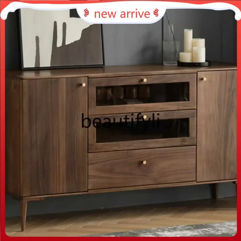 D2520 North American black walnut solid wood locker tea cabinet modern simple side cabinet
D2520 North American black walnut solid wood locker tea cabinet modern simple side cabinet