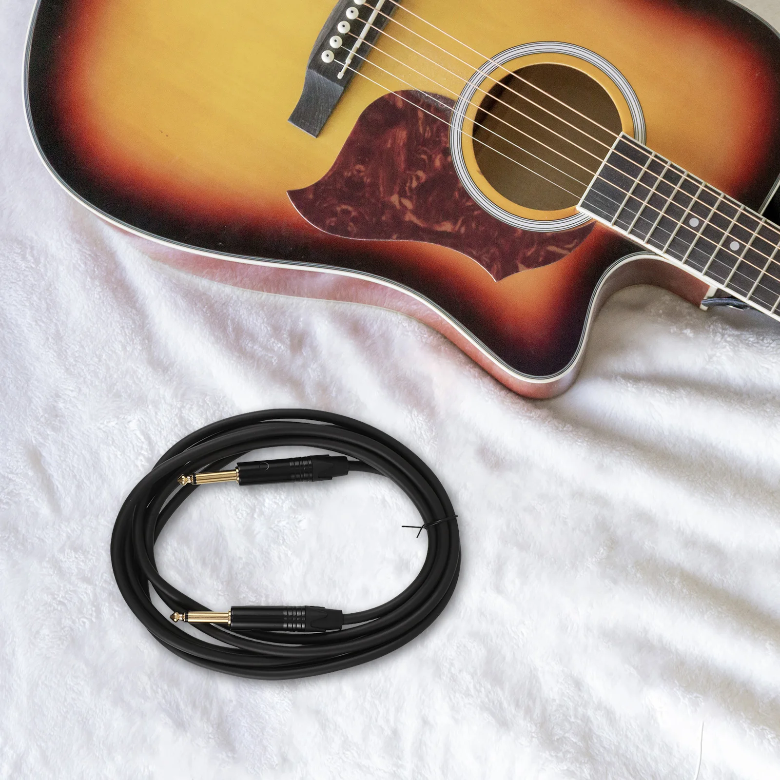 Electric Guitar Audio Cable Cord to Amplifier Flat Patch Cables for Instrument Bass Wire
Electric Guitar Audio Cable Cord to Amplifier Flat Patch Cables for Instrument Bass Wire