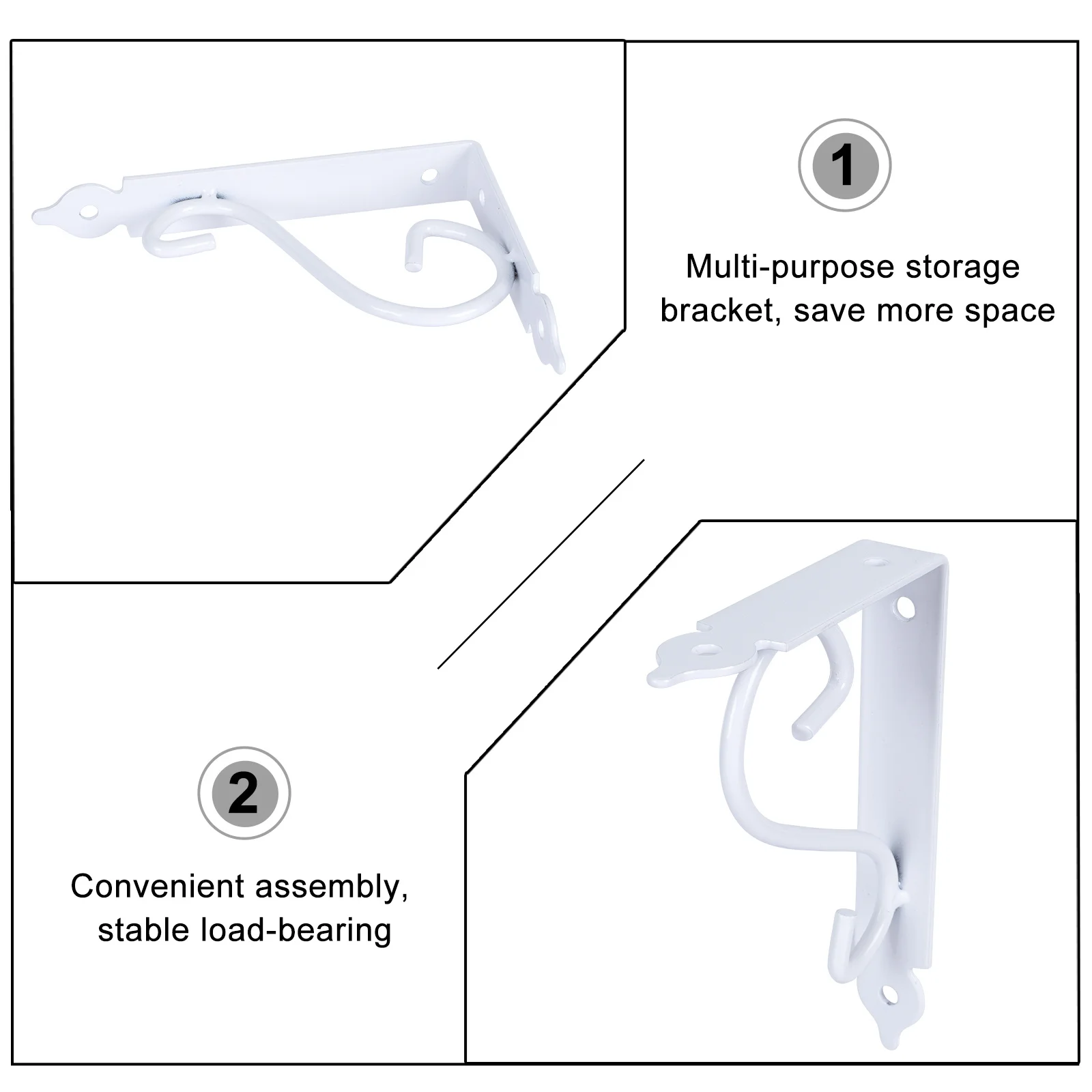 2Pcs Triangle Shelf Brackets Sturdy Iron Rustic Wall Mounted Shelf Support Heavy Duty Fixing Brackets for Bedroom Living Room
2Pcs Triangle Shelf Brackets Sturdy Iron Rustic Wall Mounted Shelf Support Heavy Duty Fixing Brackets for Bedroom Living Room