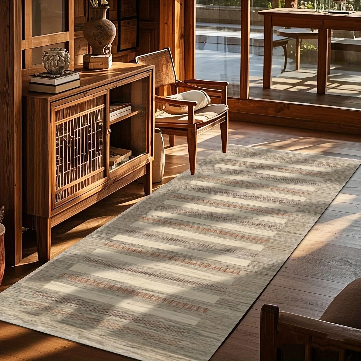 Винтажный полосатый коврик-дорожка для прихожей, нескользящий моющийся напольный коврик, кухонный коврик с нейтральным бохо-дизайном, декоративный элемент для дома
Винтажный полосатый коврик-дорожка для прихожей, нескользящий моющийся напольный коврик, кухонный коврик с нейтральным бохо-дизайном, декоративный элемент для дома