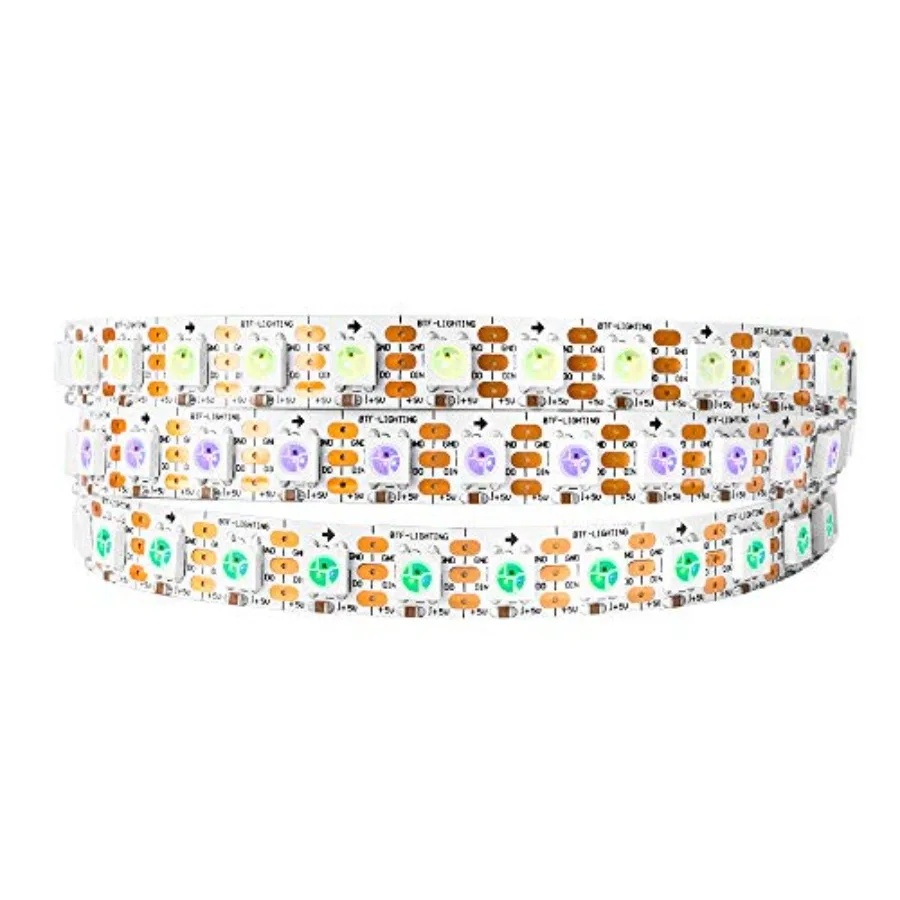 WS2812B IC RGB LED Strip, UL Listed, Pure Gold Wires, DC5V 3.28FT 100LED 5050SMD, Individually Addressable, Flexible for DIY Ch
WS2812B IC RGB LED Strip, UL Listed, Pure Gold Wires, DC5V 3.28FT 100LED 5050SMD, Individually Addressable, Flexible for DIY Ch