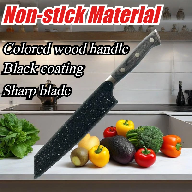 Professional Blackened Non-Stick Gyuto Knife - Ultra Sharp Japanese Chef Knife with Wooden Handle for Kitchen Cooking
Professional Blackened Non-Stick Gyuto Knife - Ultra Sharp Japanese Chef Knife with Wooden Handle for Kitchen Cooking