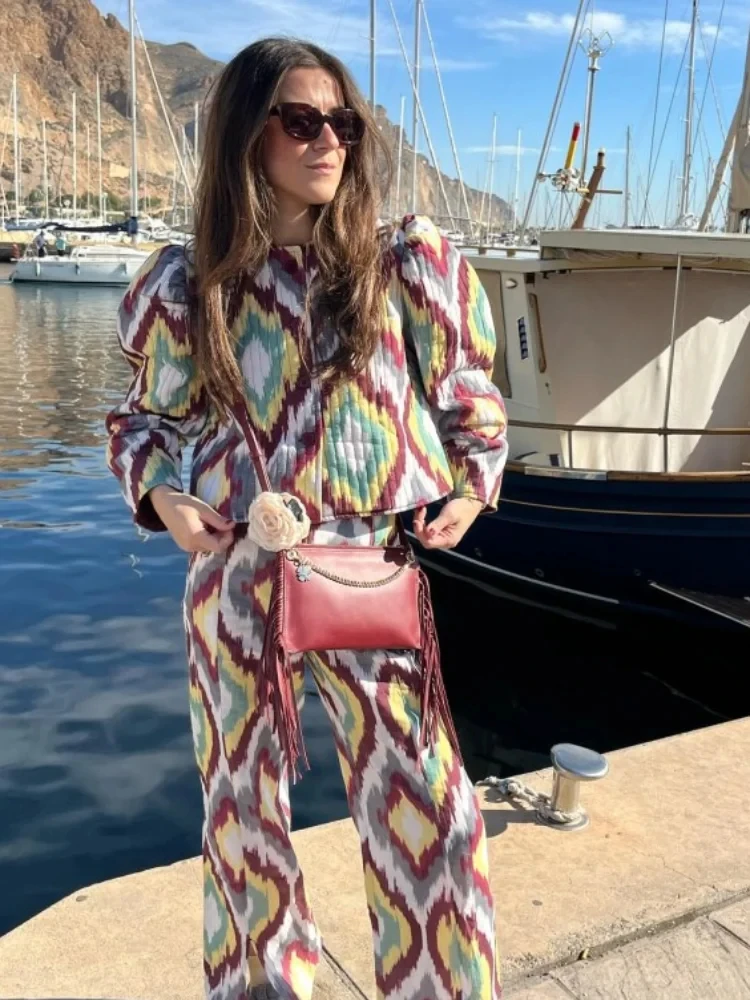 Fashion Printed Sleepwear for Women Long Sleeve Jacket High Waist Pants 2 Piece Pajamas Sets Loose Streetwear Chic Tracksuits
Fashion Printed Sleepwear for Women Long Sleeve Jacket High Waist Pants 2 Piece Pajamas Sets Loose Streetwear Chic Tracksuits