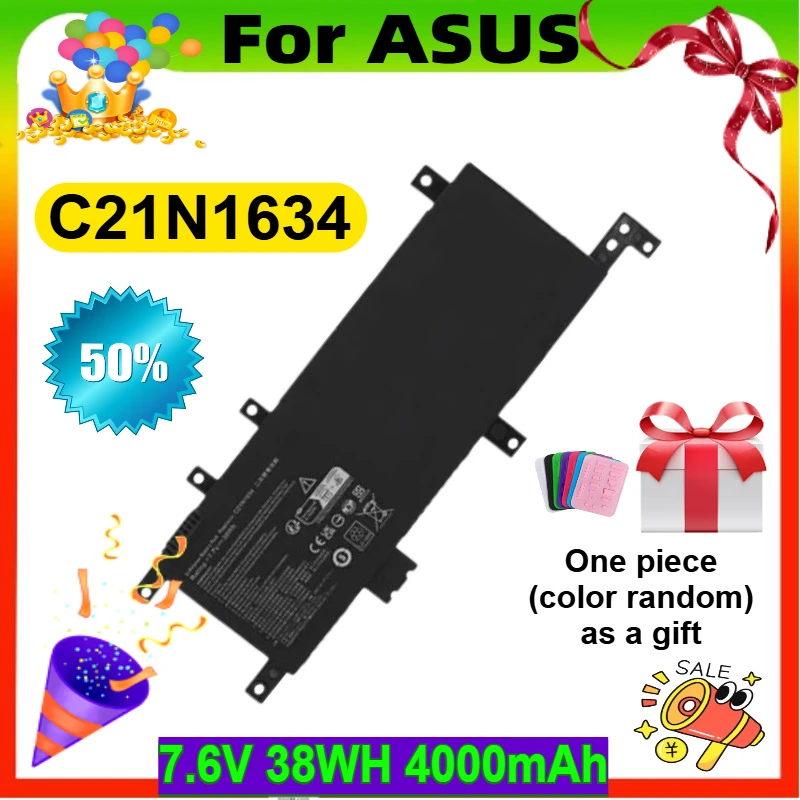 C21N1634 Аккумулятор для ноутбука ASUS VivoBook R542U R542UR X542U FL5900L FL8000L A580U X580U X580B 2ICP4/59/134
C21N1634 Аккумулятор для ноутбука ASUS VivoBook R542U R542UR X542U FL5900L FL8000L A580U X580U X580B 2ICP4/59/134