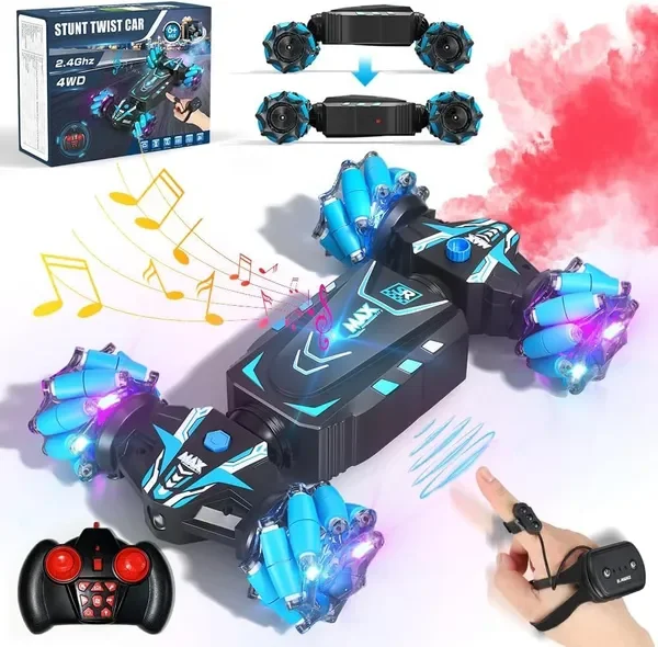 Remote Control Car Hand Controlled Gesture RC Stunt Car with Spray & Lights & Music for Kids 6-13
Remote Control Car Hand Controlled Gesture RC Stunt Car with Spray & Lights & Music for Kids 6-13