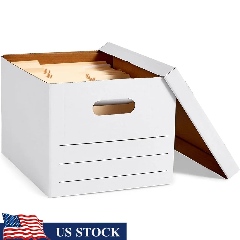 Storage and Filing Boxes with Lift Off Lids and Handles 20 Pack Legal Letter Size Corrugated Cardboard Organizer Office Home Use
Storage and Filing Boxes with Lift Off Lids and Handles 20 Pack Legal Letter Size Corrugated Cardboard Organizer Office Home Use
