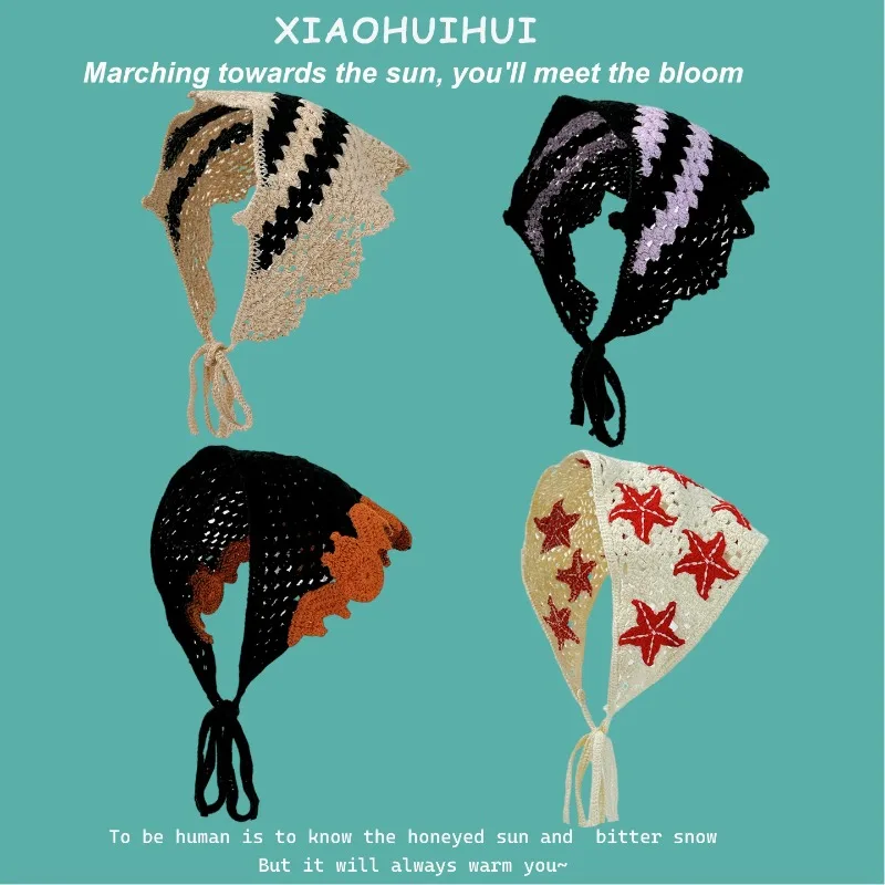 Gothic Retro Color Matching Pattern Crocheted Triangle Hair Scarf for Women Summer Travel Photo Versatile Literary Beanies
Gothic Retro Color Matching Pattern Crocheted Triangle Hair Scarf for Women Summer Travel Photo Versatile Literary Beanies