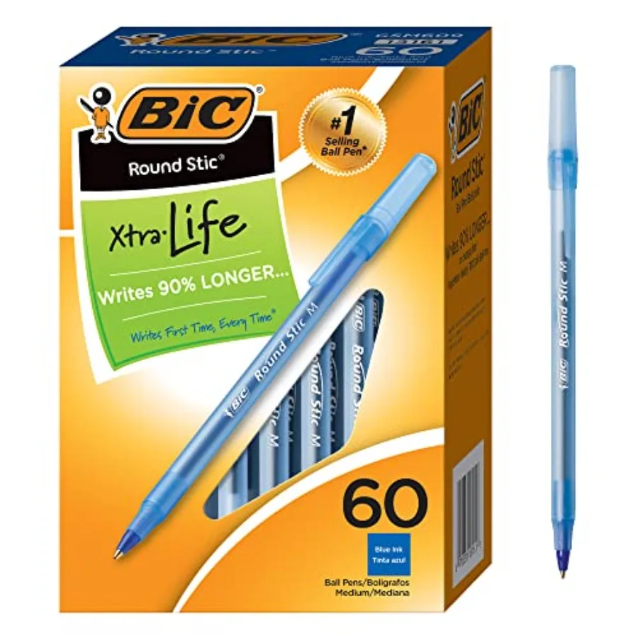Round Stic Xtra Life Ballpoint Pen with 1.0 mm Medium Point and Consistent Ink Flow, in Ink
Round Stic Xtra Life Ballpoint Pen with 1.0 mm Medium Point and Consistent Ink Flow, in Ink