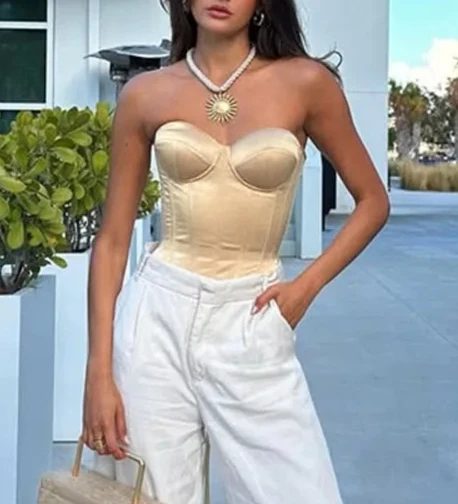2026 Spring/Summer New Lady Street Vest Sexy Slim Fishbone Corset Tops Women Sleeveless Backless Bandage Party Club Solid Top
2026 Spring/Summer New Lady Street Vest Sexy Slim Fishbone Corset Tops Women Sleeveless Backless Bandage Party Club Solid Top