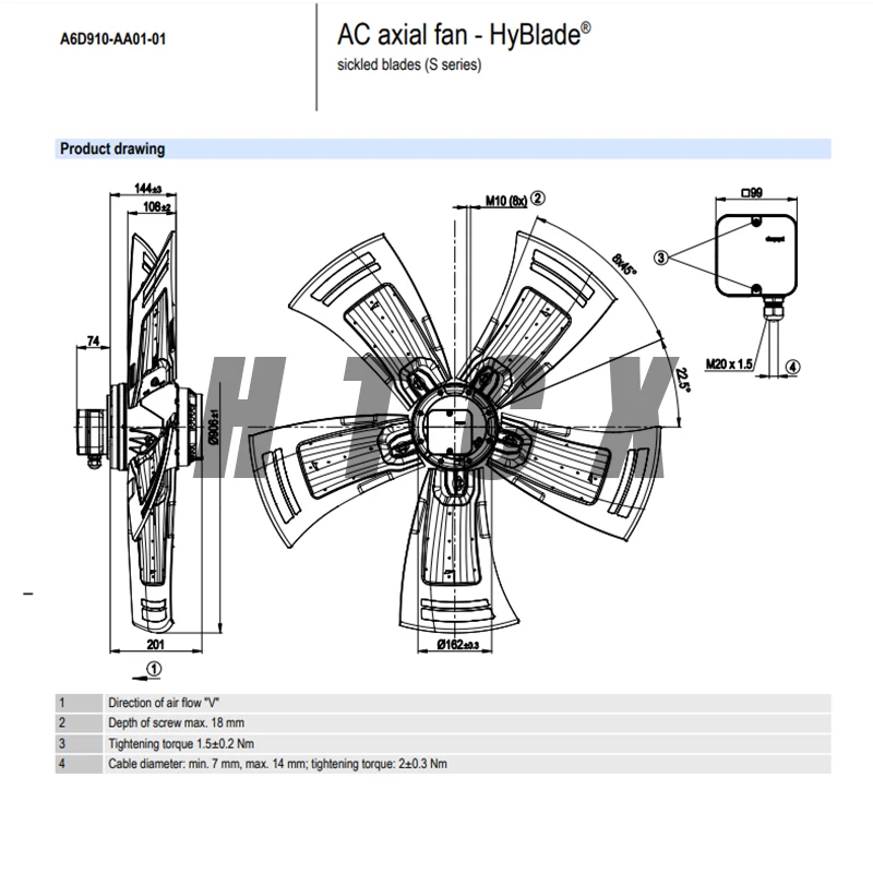 Brand New Original A6D910-AA01-01 400V Fan
Brand New Original A6D910-AA01-01 400V Fan