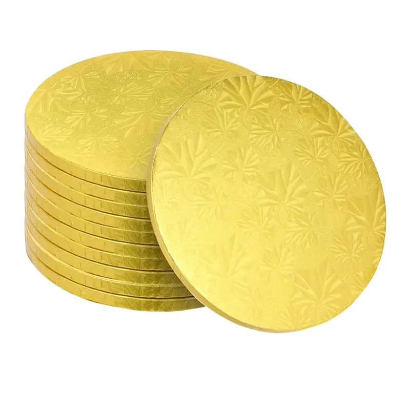 FYBL-Round 12 Inch For Heavy Duty Cake Drum Board 10-Pack Gold Sturdy 1/2 Inch Thickness Full Wrap Edge Base For Tiered Cakes
FYBL-Round 12 Inch For Heavy Duty Cake Drum Board 10-Pack Gold Sturdy 1/2 Inch Thickness Full Wrap Edge Base For Tiered Cakes