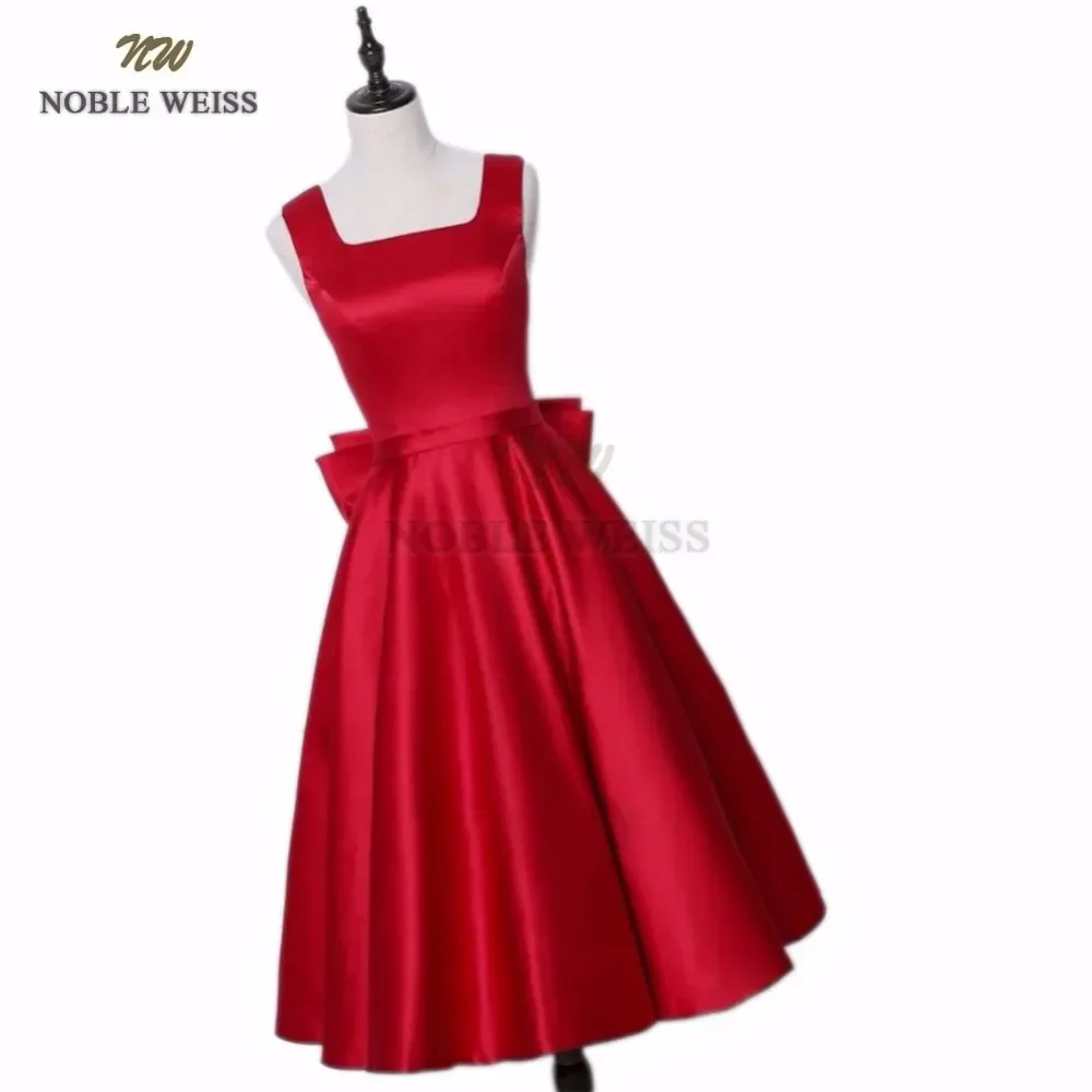 NOBLE WEISS Tea-Length New A-Line Evening Dresses Square Collar Satin Prom Party Gown With A Big Bow Customized
NOBLE WEISS Tea-Length New A-Line Evening Dresses Square Collar Satin Prom Party Gown With A Big Bow Customized