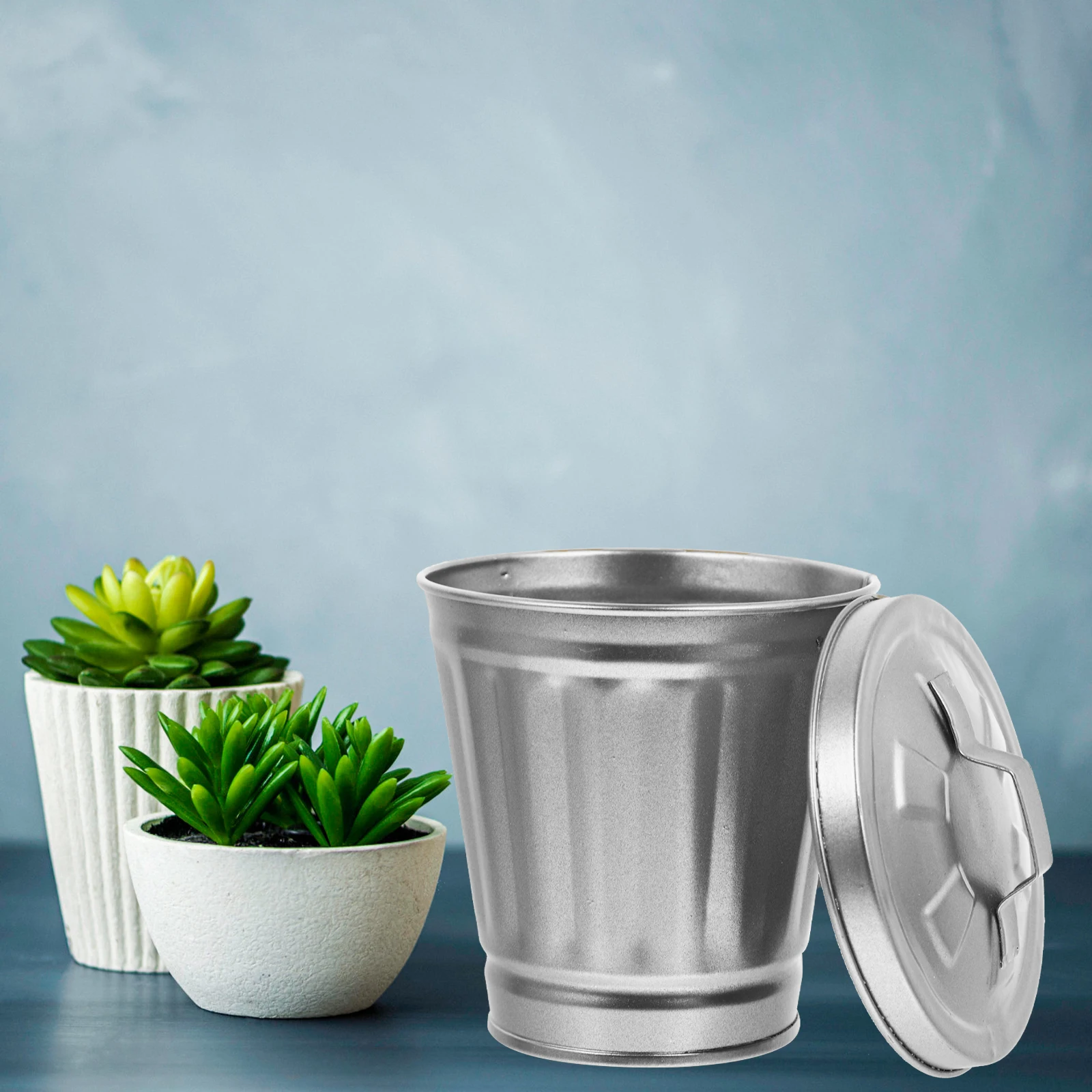 2pcs Mini Trash Desktop Waste Paper Bucket Decorative Flower Pot Small Storage Jar Lid Home Office Garbage Container
2pcs Mini Trash Desktop Waste Paper Bucket Decorative Flower Pot Small Storage Jar Lid Home Office Garbage Container