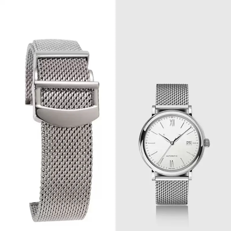 Watch Accessories Folding Clasp 20 22mm Milanese Stainless Steel Mesh Watch band Best For IWC PORTOFINO FAMILY Series Strap
Watch Accessories Folding Clasp 20 22mm Milanese Stainless Steel Mesh Watch band Best For IWC PORTOFINO FAMILY Series Strap