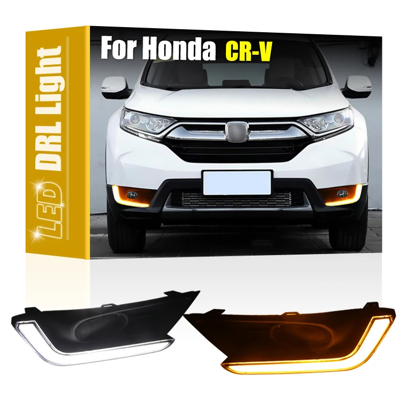 2Pcs Front Fog Lamp Cover With LED DRL Daytime Running Light Turn Signal Indicator For Honda CRV CR-V 2017 2018 (Round Fog Lamp)
2Pcs Front Fog Lamp Cover With LED DRL Daytime Running Light Turn Signal Indicator For Honda CRV CR-V 2017 2018 (Round Fog Lamp)