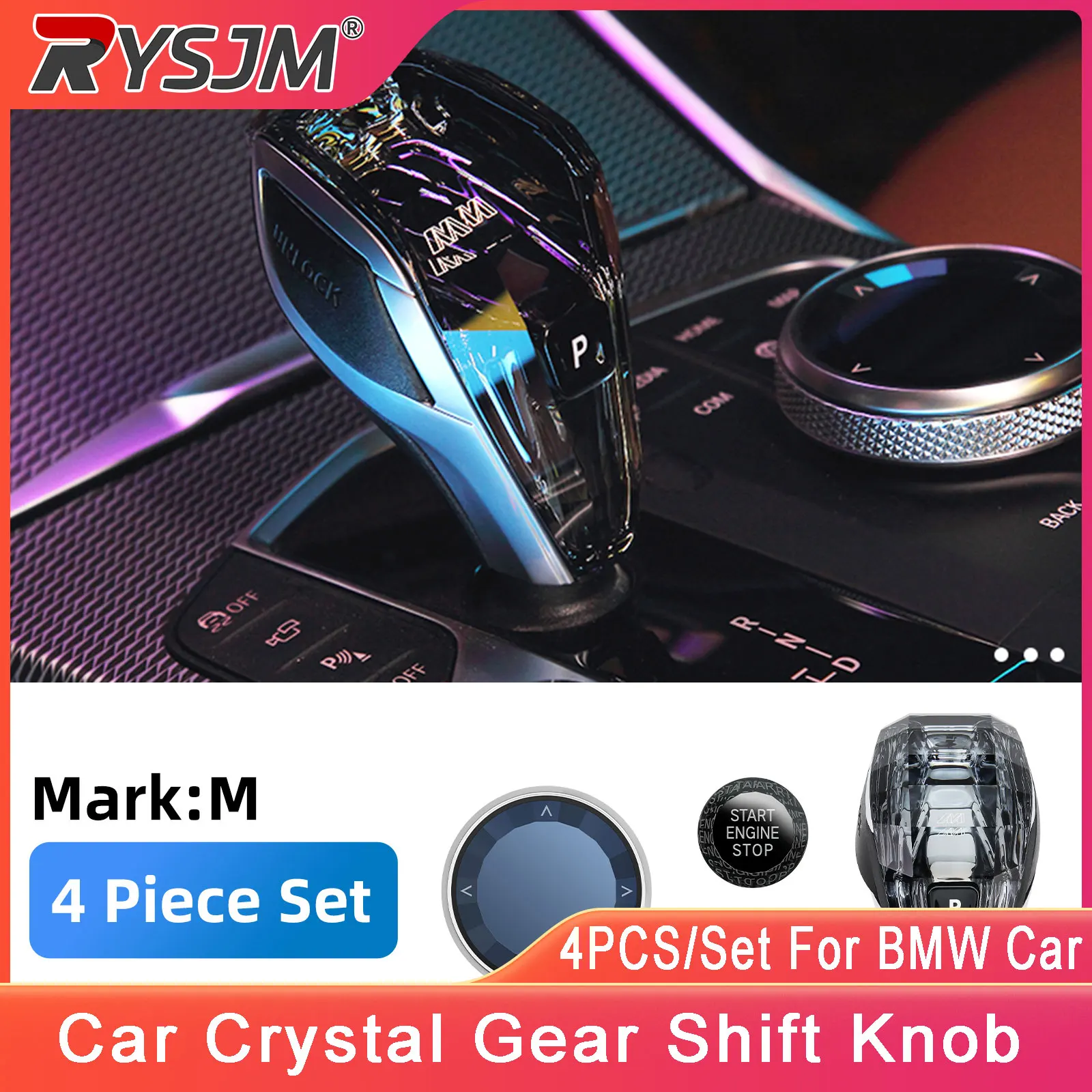 4PCS Car Crystal Gear Shift Knob Lever Knob Set For BMW X3 iX3 G01 G08 X4 G02 X5 G05 X6 G06 X7 G07 Auto Crystal Gear Handle
4PCS Car Crystal Gear Shift Knob Lever Knob Set For BMW X3 iX3 G01 G08 X4 G02 X5 G05 X6 G06 X7 G07 Auto Crystal Gear Handle
